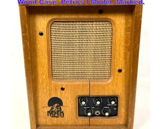 Lot 1172 ROCK AMPS AMPLIFIER. Dovetailed Wood Case. Petros I Model. Marked. 