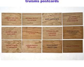 Lot 861 Set 12 Jenny Holzer wood truisms postcards