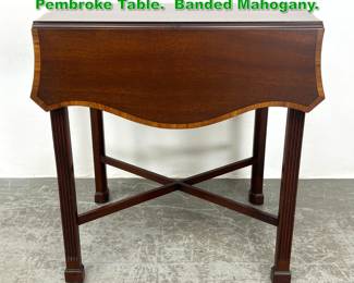 Lot 1533 L and J.G. Stickley Drop Side Pembroke Table. Banded Mahogany. 