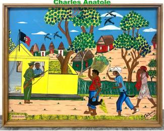 Lot 1620 Original Haitian Painting by Charles Anatole