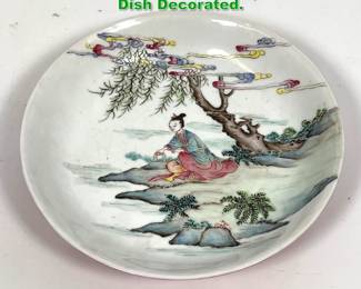 Lot 1401 Chinese Soft Paste Porcelain Dish Decorated.