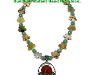 Lot 1345 SAJEN Sterling Silver Carved Buddha Pendant Bead Necklace. 
