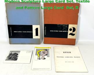 Lot 1675 Mid Century Modern Ephemera. Modern Sculpture Large Card Set, Textile and Pattern Large Card Set, R