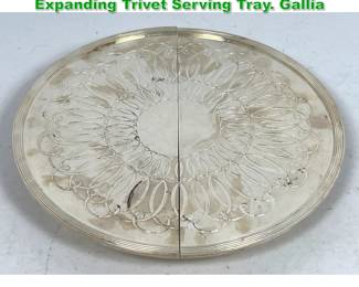 Lot 1314 Christofle France Silver Plate Expanding Trivet Serving Tray. Gallia