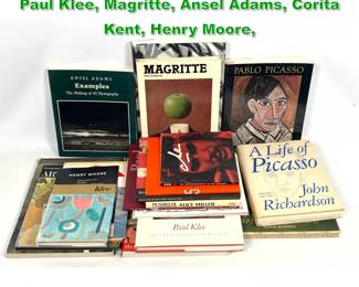 Lot 1686 20 pc Assorted Art Books. Picasso, Paul Klee, Magritte, Ansel Adams, Corita Kent, Henry Moore, 
