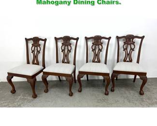 Lot 1528 Set 4 Ethan Allen Ball and Claw Mahogany Dining Chairs. 