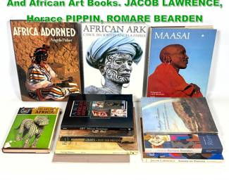 Lot 1677 11pc Afro American History, Art And African Art Books. JACOB LAWRENCE, Horace PIPPIN, ROMARE BEARDEN