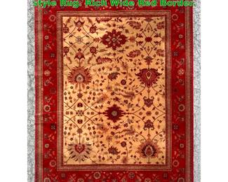 Lot 1617 8 2 X 10 5 COURISTAN Oriental style Rug. Rich Wide Red Border. 