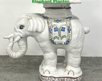 Lot 1578 Vintage Glazed Terracotta Figural Elephant Planter. 