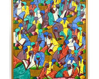 Lot 1624 Tinafet Haitian Painting on Canvas. 