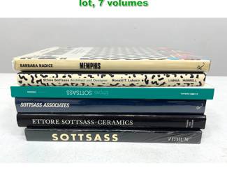 Lot 1694 7pcs Ettore SOTTSASS design book lot, 7 volumes