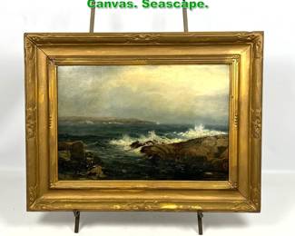 Lot 1458 Hartley Painting on Canvas. Seascape. 
