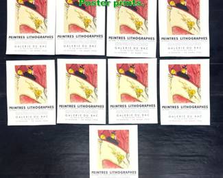 Lot 1610 9pcs Pientres Lithographes Poster prints.