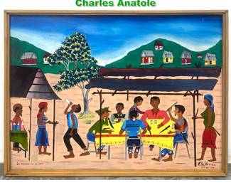 Lot 1626 Original Haitian Painting by Charles Anatole