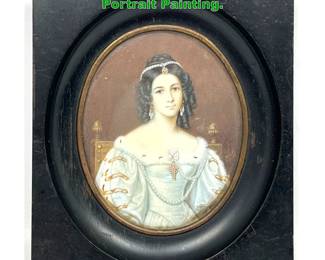 Lot 1387 Artist Signed Miniature French Portrait Painting. 