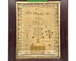 Lot 1461 1841 Ann Forshaw Needle Sampler. Needlework. 