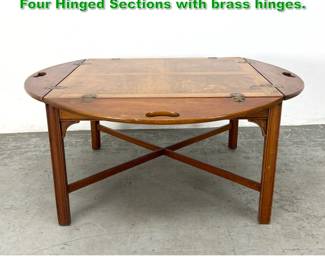 Lot 1637 Vintage Butler s Tray Coffee Table. Four Hinged Sections with brass hinges. 