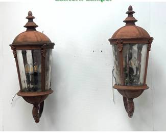Lot 1638 Pair Hinkley Large Outdoor Wall Lantern Lamps. 