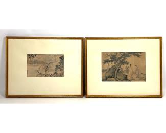 Lot 1463 2pcs Antique Japanese Prints. 