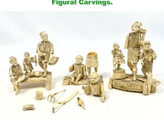 Lot 1467 Large as is Lot of Asian Figural Carvings. 