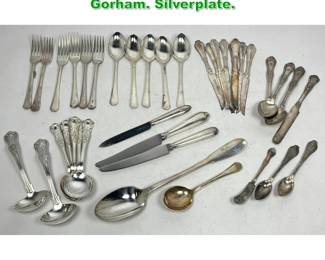 Lot 1491 38 pcs Mixed Tiffany, Cartier, Gorham. Silverplate.