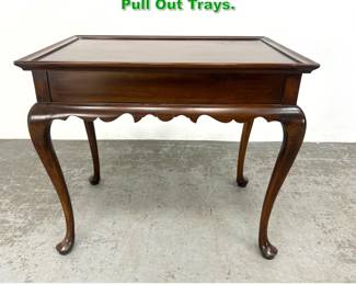 Lot 1562 Harden Queen Anne Tea Table with Pull Out Trays. 