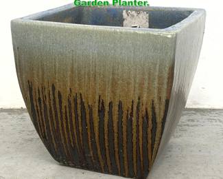 Lot 1657 Square Drip Glazed Outdoor Garden Planter. 