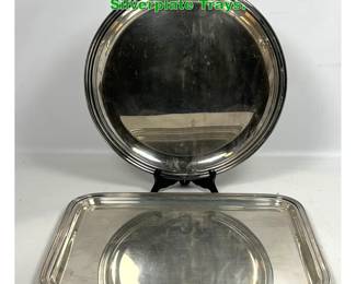 Lot 1492 2pcs Puiforcat France Silverplate Trays. 