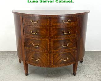 Lot 1561 Maitland Smith Mahogany Demi Lune Server Cabinet.
