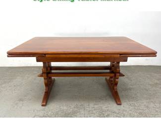 Lot 1600 CUSHMAN Rock Maple Refractory style Dining Table. Marked. 