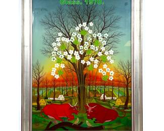 Lot 1416 Josip Horvat Joska Painting on Glass. 1970. 