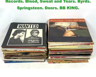Lot 1679 82pc Vintage Music Lover Albums Records. Blood, Sweat and Tears. Byrds. Springsteen. Doors. BB KING.