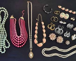 Pastel Faux Pearl Costume Jewelry 