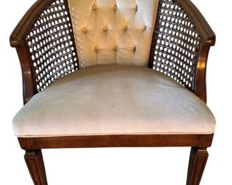 Cane Back Barrel Chair