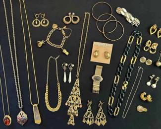 GoldToned Costume Jewelry  Givenchy ClipOn Earrings  More