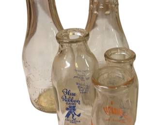 Vintage Glass Milk Jugs