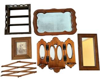 Wood Mirrors Shelving 