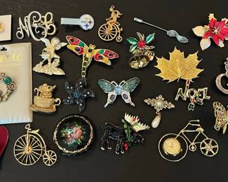 Brooches Christmas, Butterflies, Bikes And More