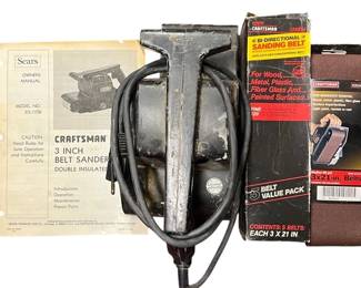 Craftsman 3in Belt Sander With Extra Belts