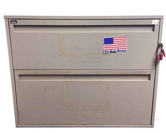 2 Drawer Metal Tool Cabinet With Tools