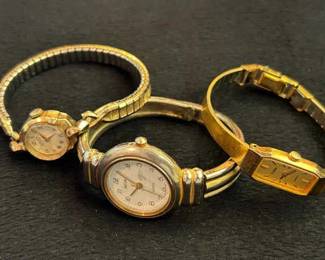Three Dainty Womens Watches  Pulsar, Becora,  Gruen 