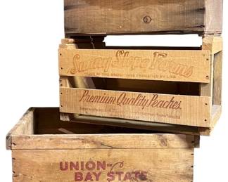 3 Wooden Crates