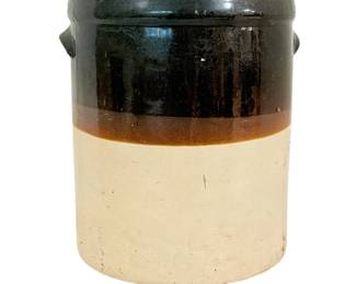 Vintage Brown Glazed Crock