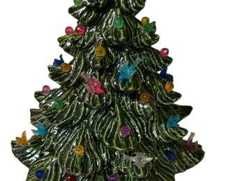 Small Vintage Ceramic LightUp Christmas Tree