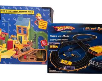 Bob The Builder Electronic Building Yard Hot Wheels Electric Racing Track