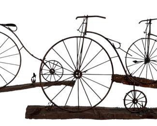 Copper Colored Bicycle Wall Hanging 