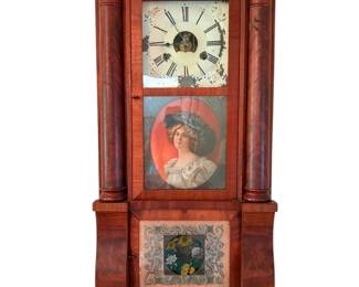  006 Antique Birge Fuller Column And Cornice 8Day Mantel Clock