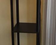 Black 3 in 1 Shelf Floor Lamp with Linen Shade