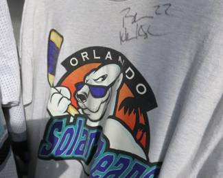 Orlando Solar Bears Ice Hockey T-Shirt Signed