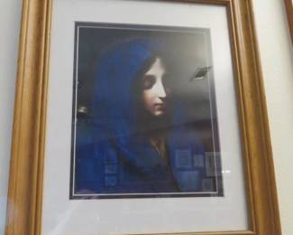Blue Madonna by Carlo Duci Framed Art Print